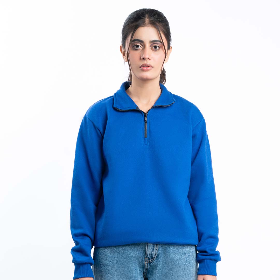 Electric Blue Quarter Zipper