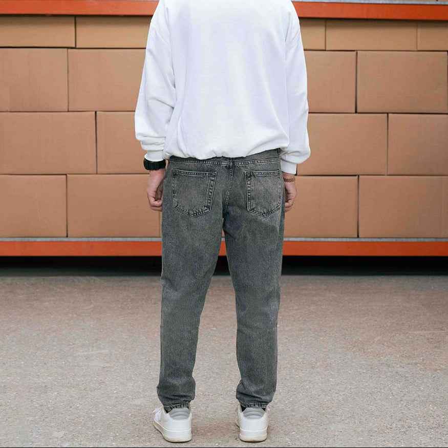 Grey Relax Carrot Jeans