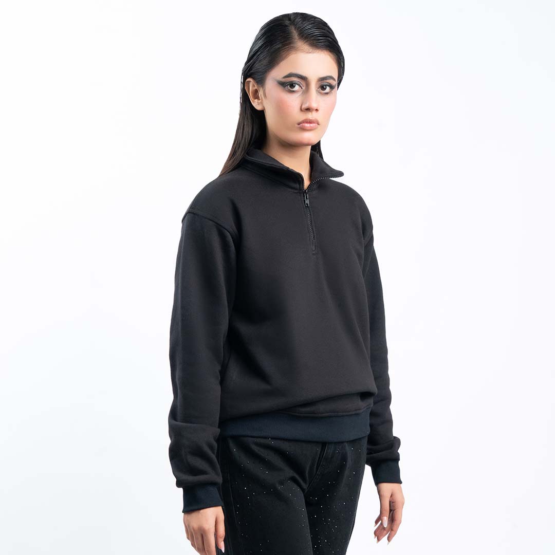 Black Quarter Zipper