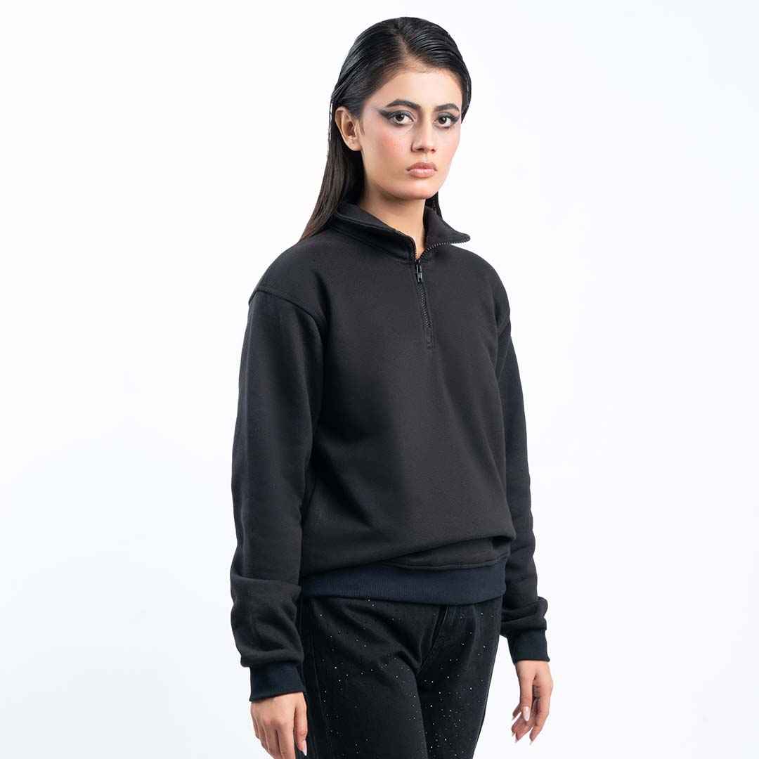 Black Quarter Zipper