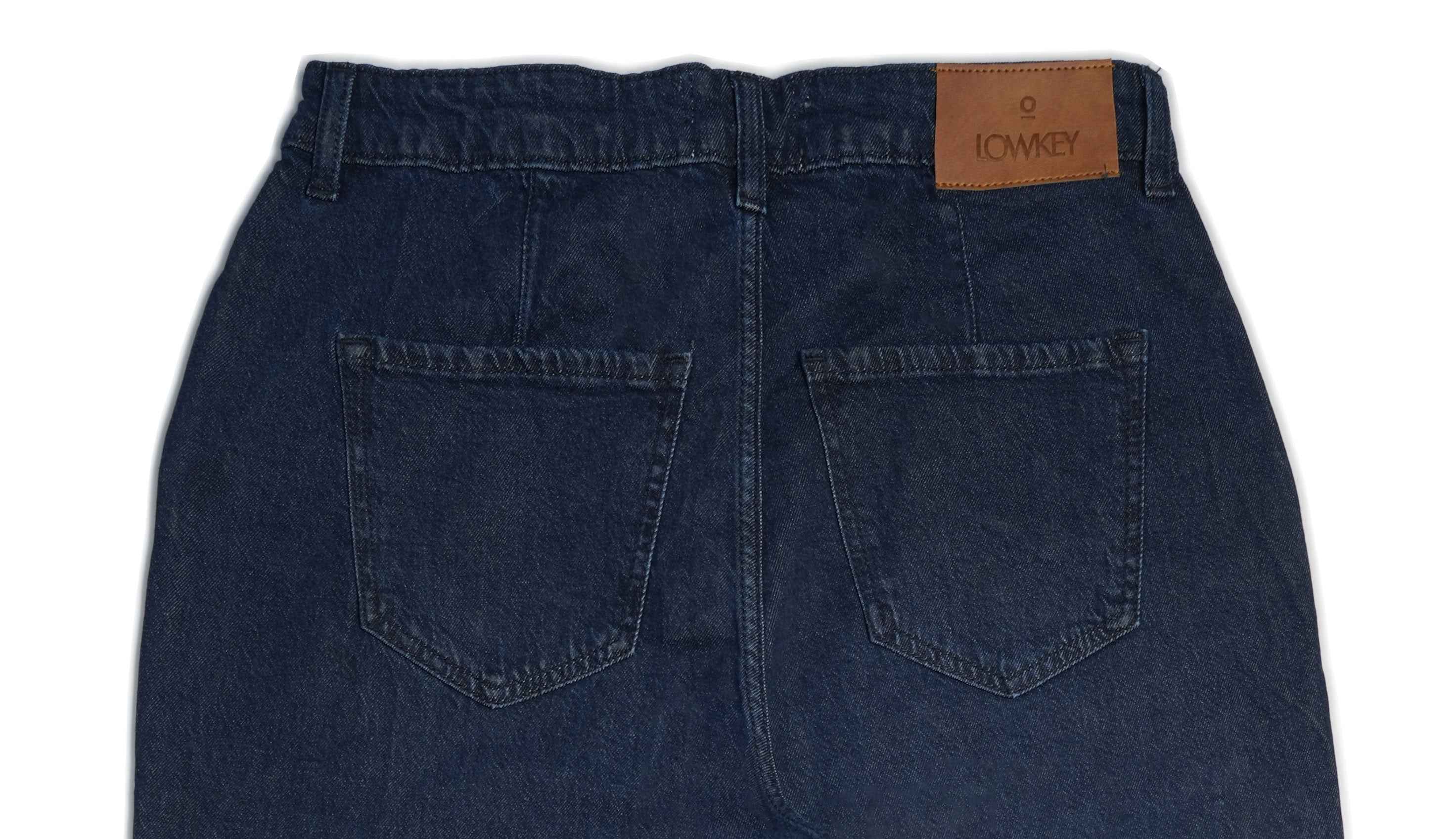 Blue Tencel Blend Baggy Pant