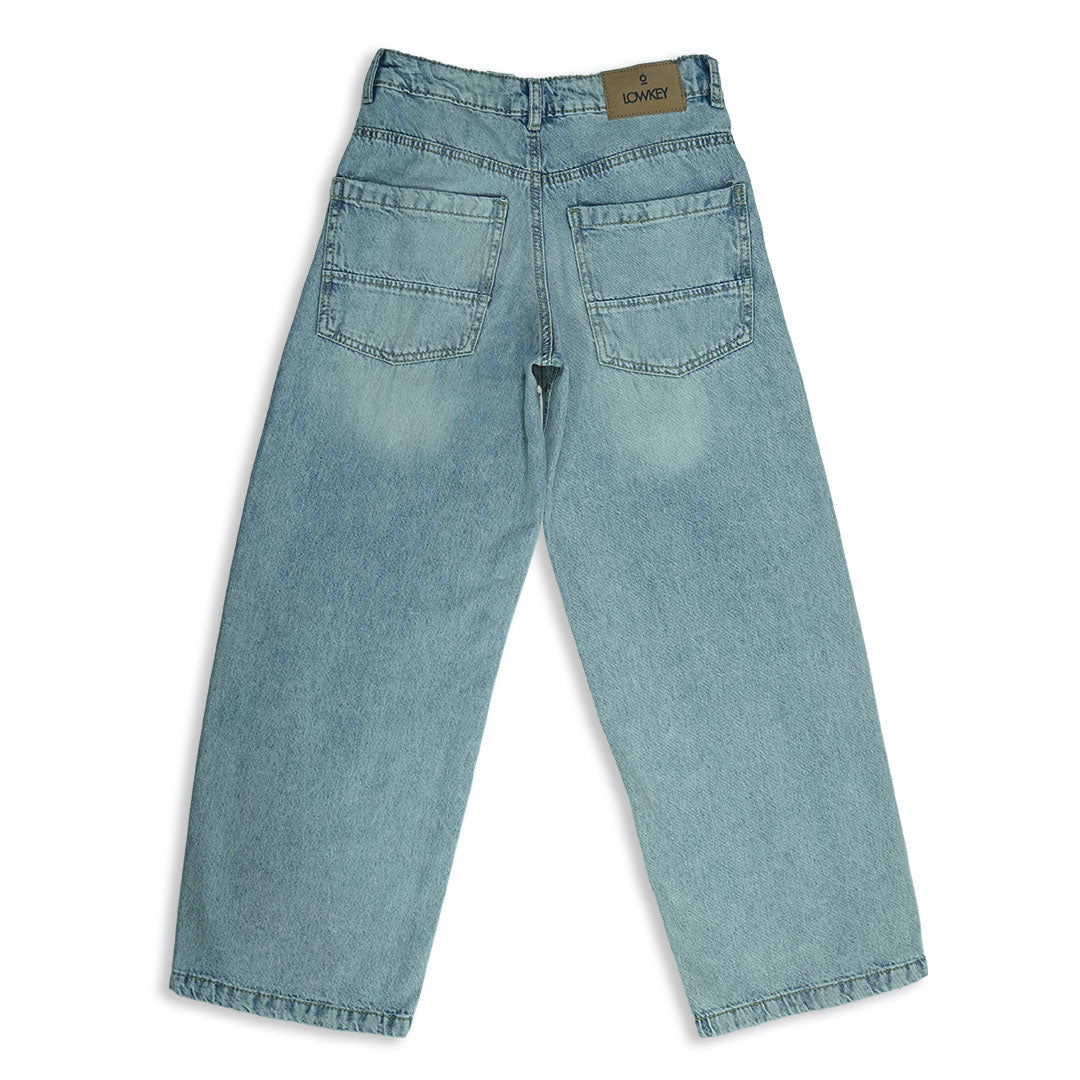 Light Wash Distressed Baggy Jeans