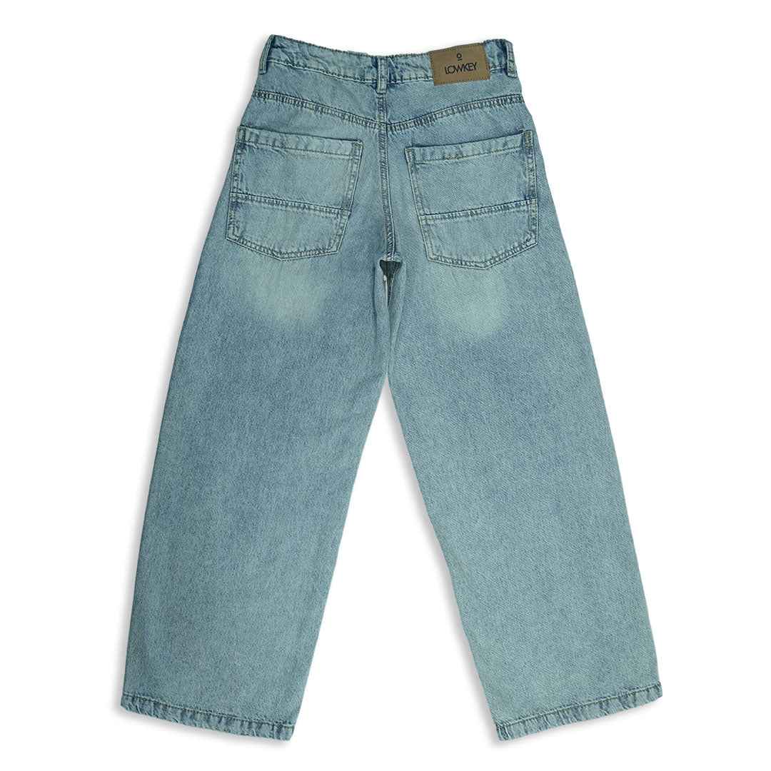 Light Wash Distressed Baggy Jeans