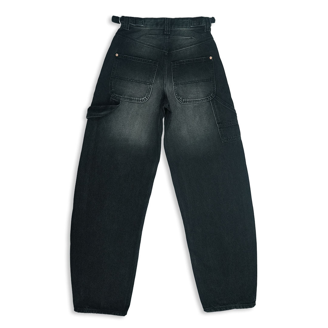 Carpenter Balloon Black Baggy Jeans