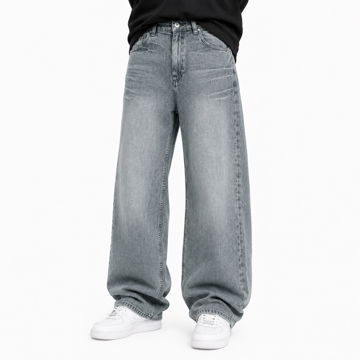Not Basic Grey Baggy Jeans