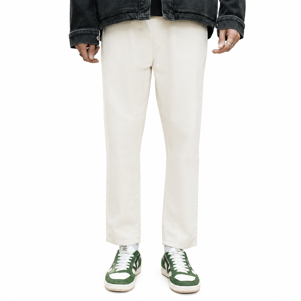 Cream Matte Relax Pants