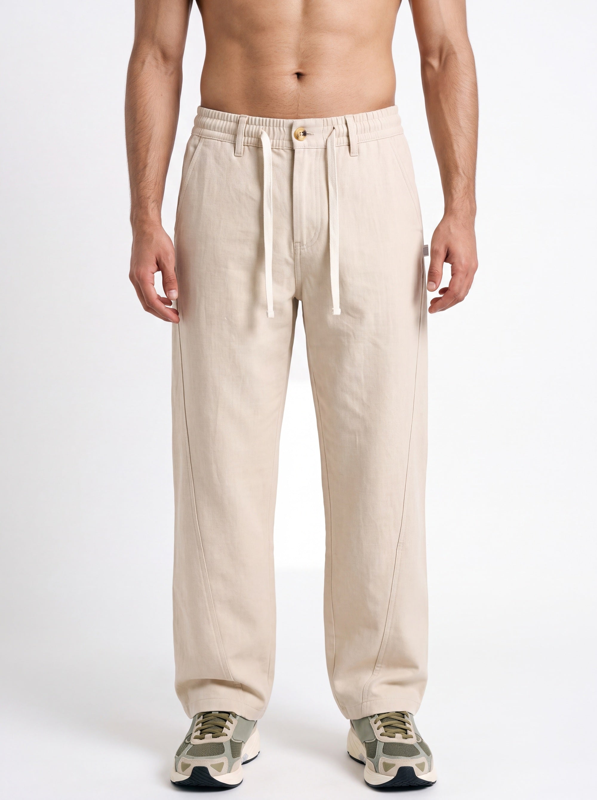 Relaxed Trouser – Comrade Fit – Beige Linen