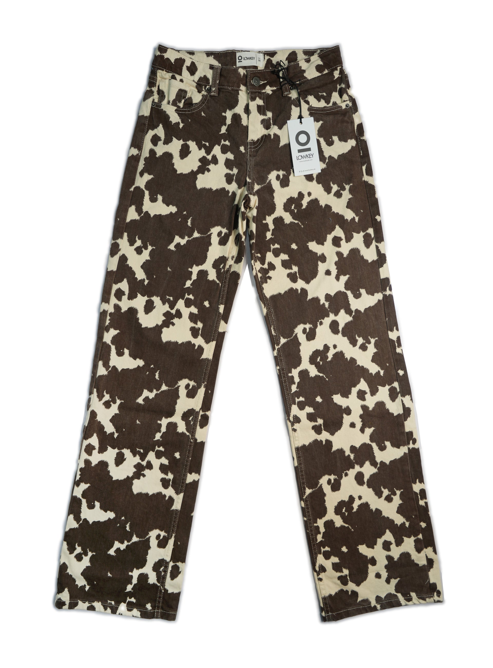 Cow Print Baggy Jeans
