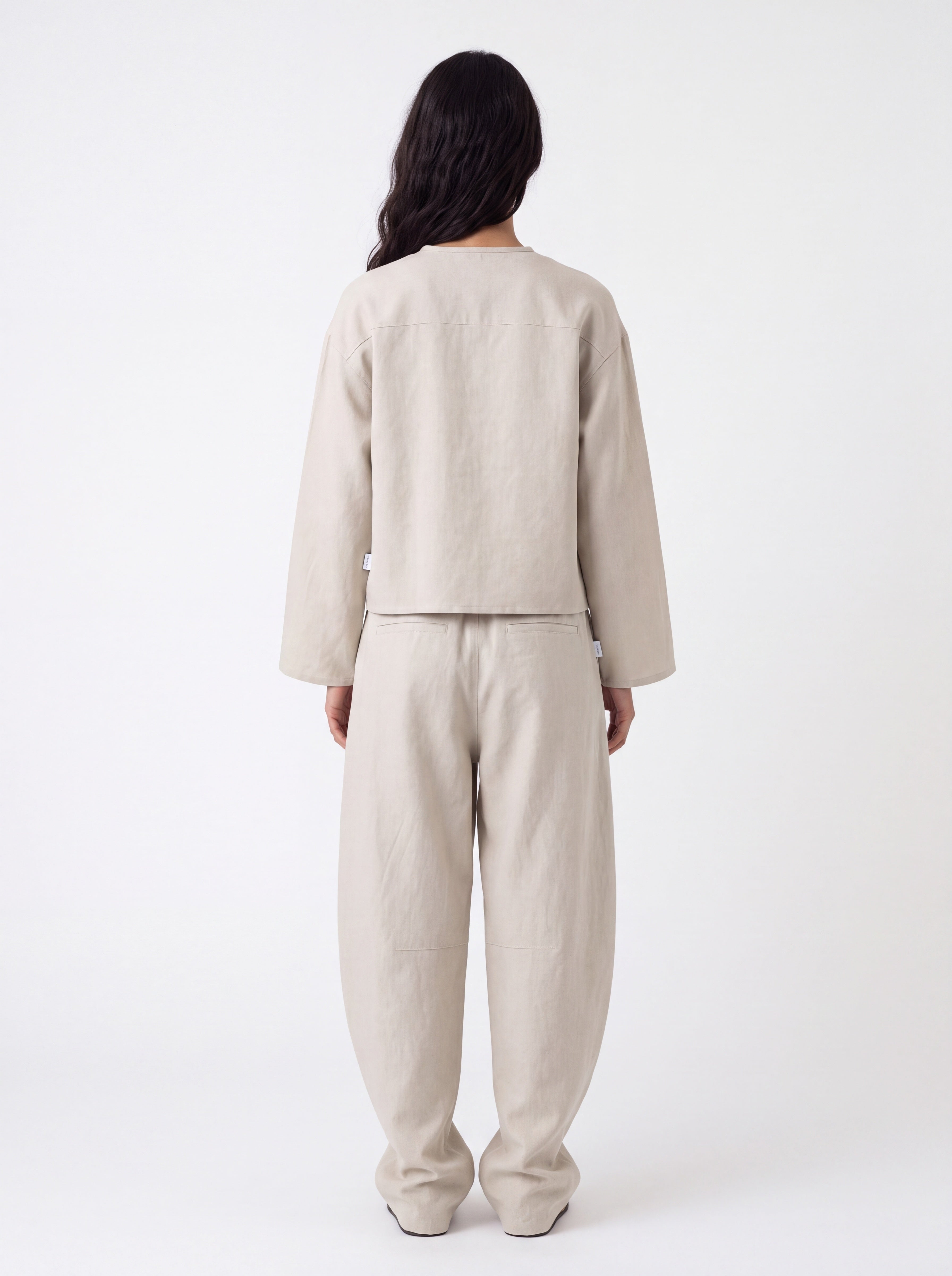 Cape Shirt – Dia Fit – Beige Linen