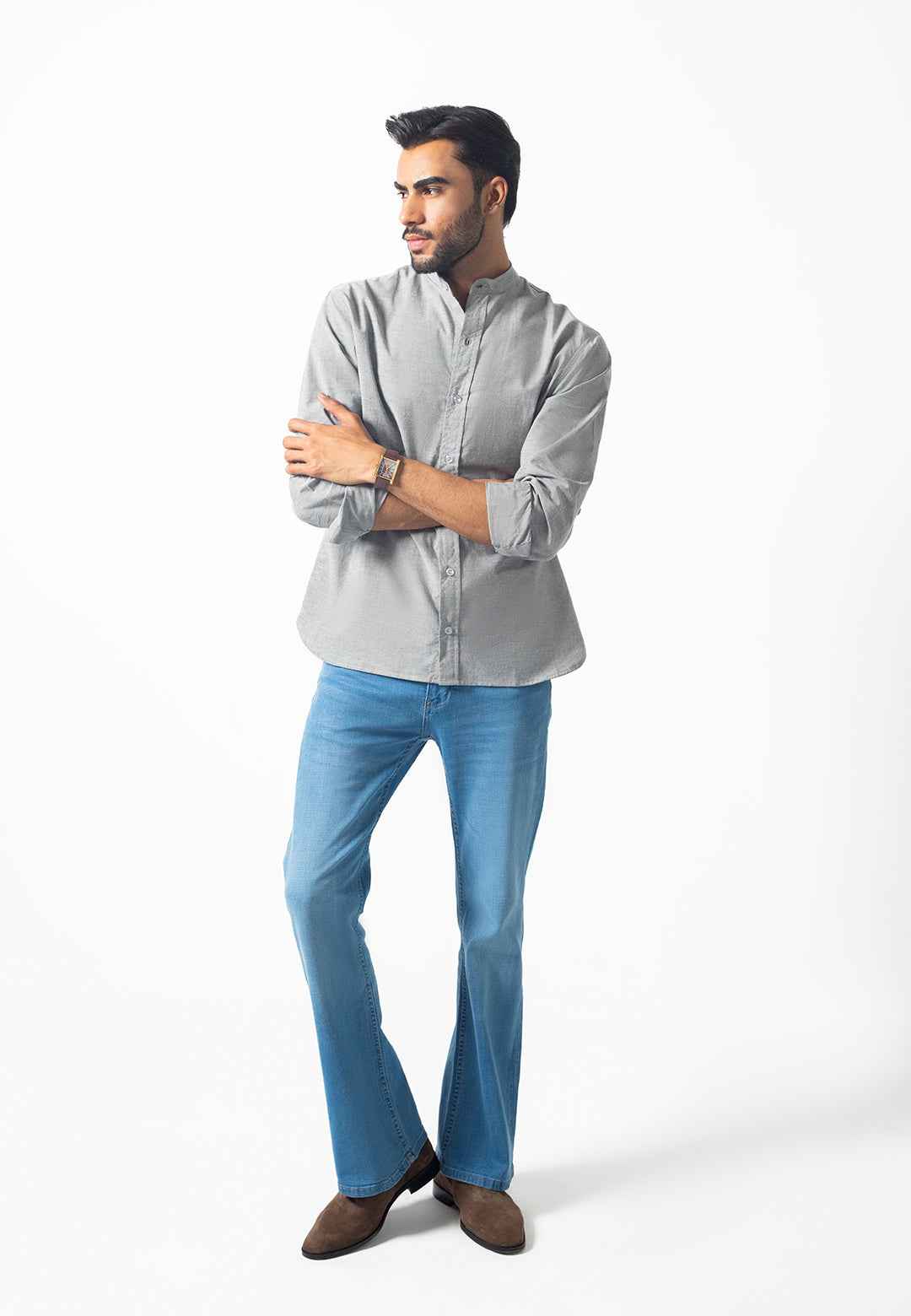 DAVID FIT - MANDARIN COLLAR