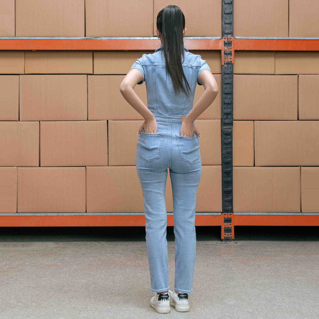 Blue Denim Jumpsuit