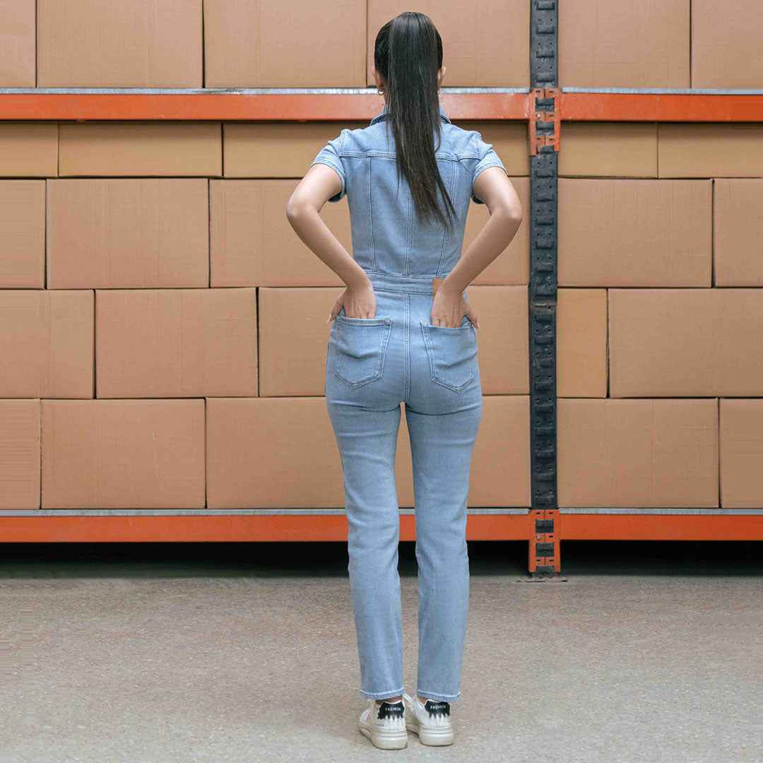 Blue Denim Jumpsuit