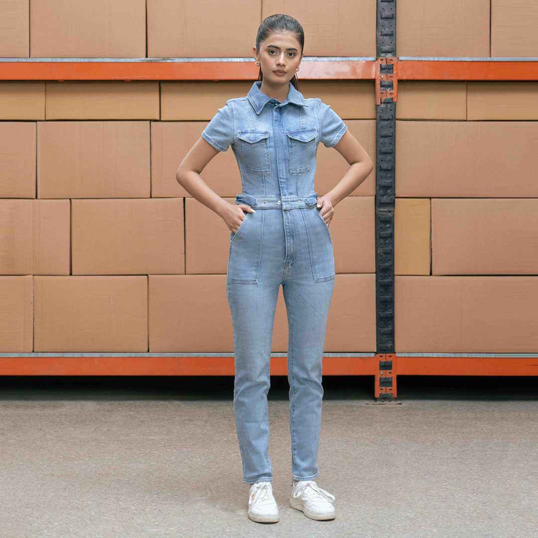 Blue Denim Jumpsuit