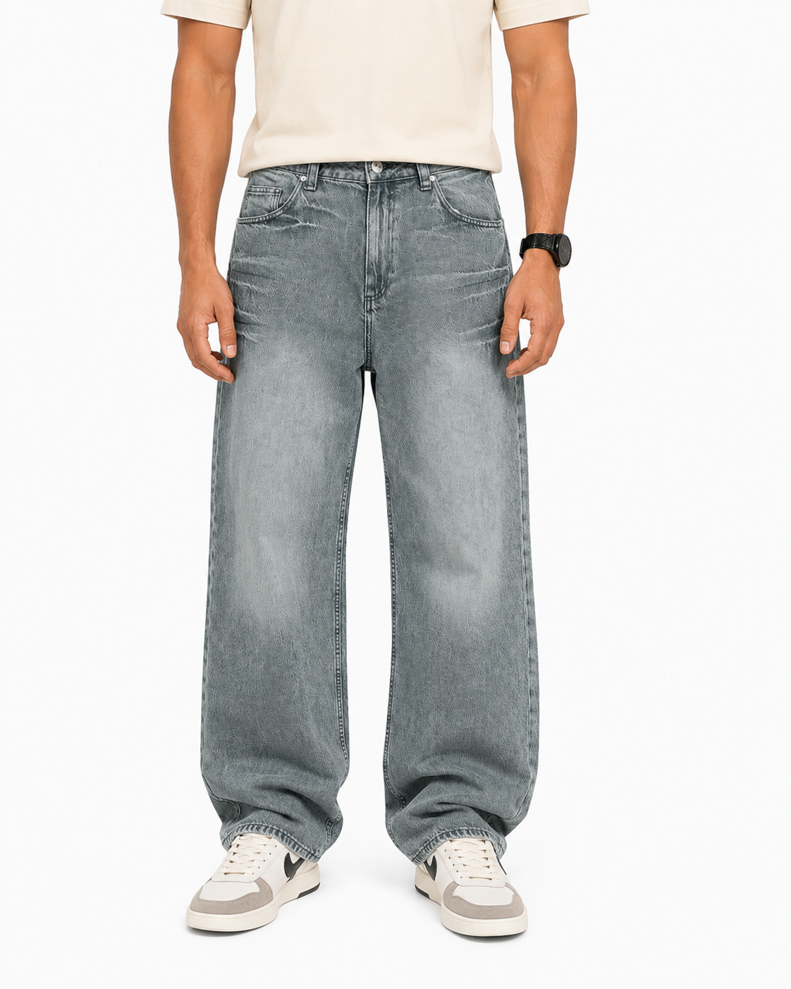 Not Basic Grey Baggy Jeans