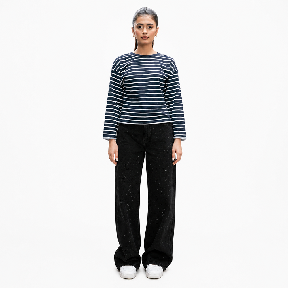 Striped Crewneck Top