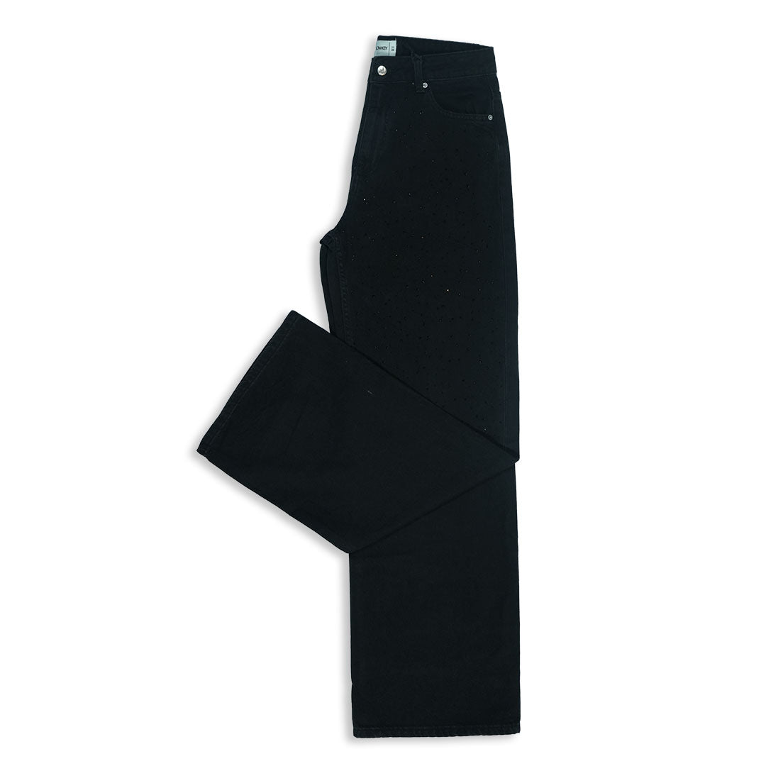 Black Studded Baggy Jeans