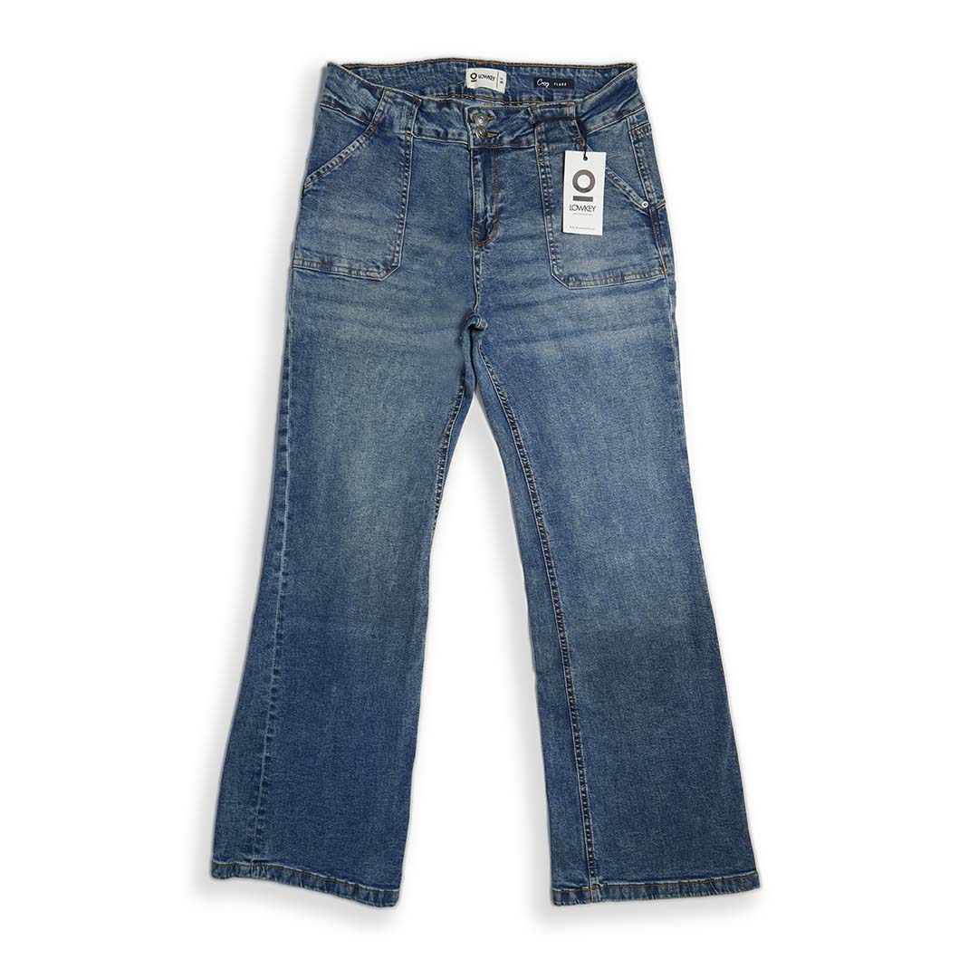Women's High Rise Flare Jeans with Porkchop Pockets