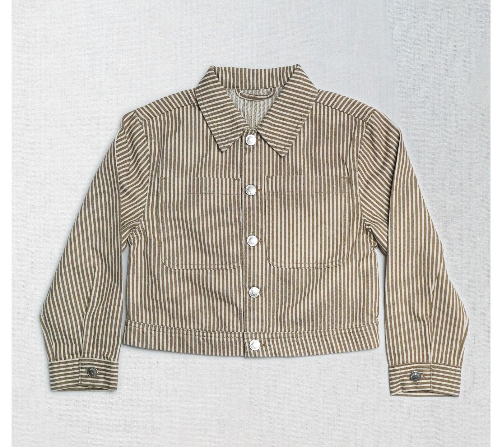 Kids Striped Button Jacket