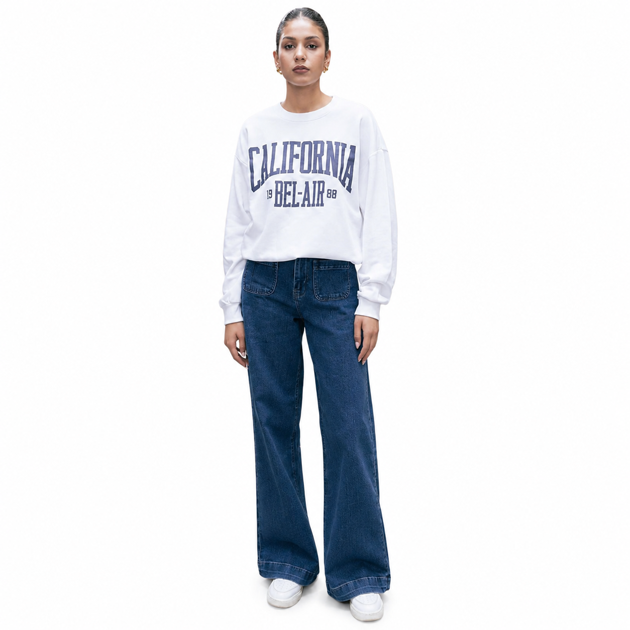 Women's White California Bel-Air Sweatshirt