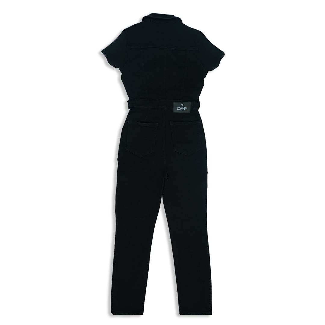 Black Denim Jumpsuit