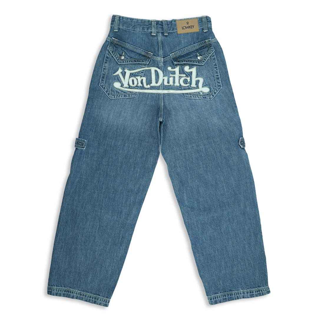 Embroidered Baggy Jeans