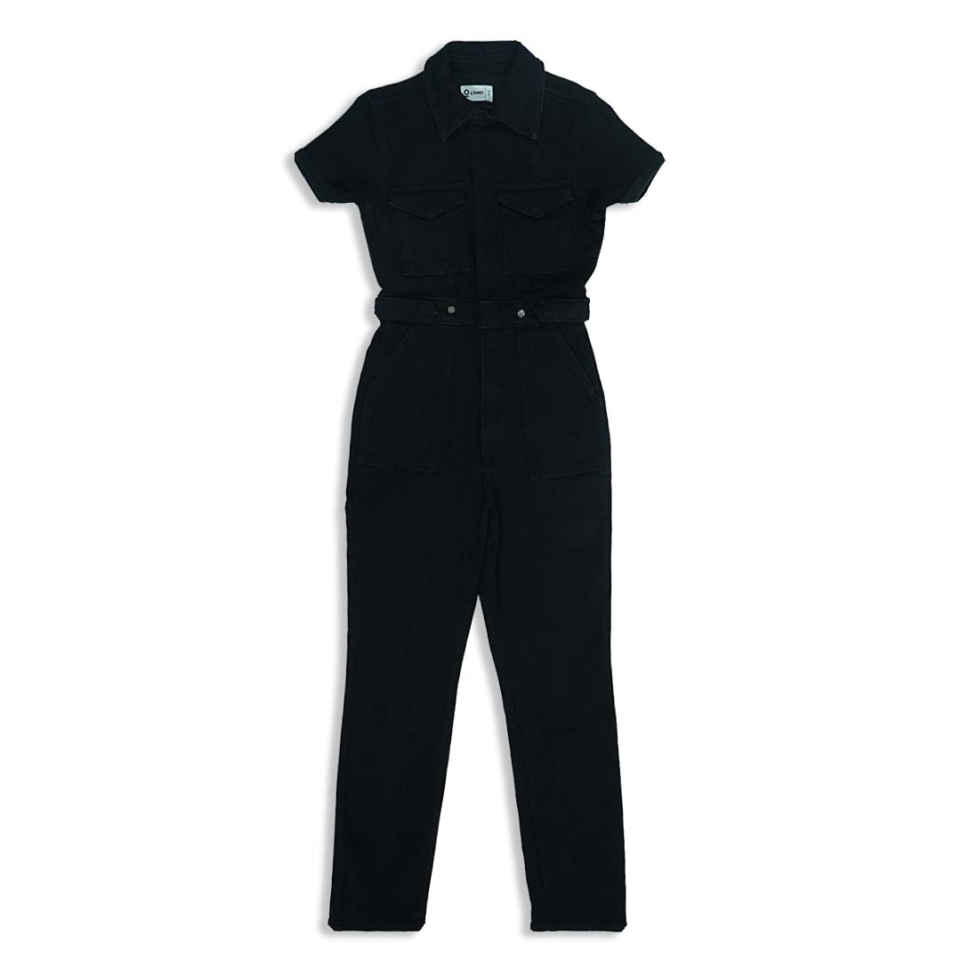 Black Denim Jumpsuit