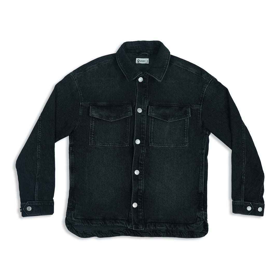 Women's Oversized Charcoal Denim Shacket