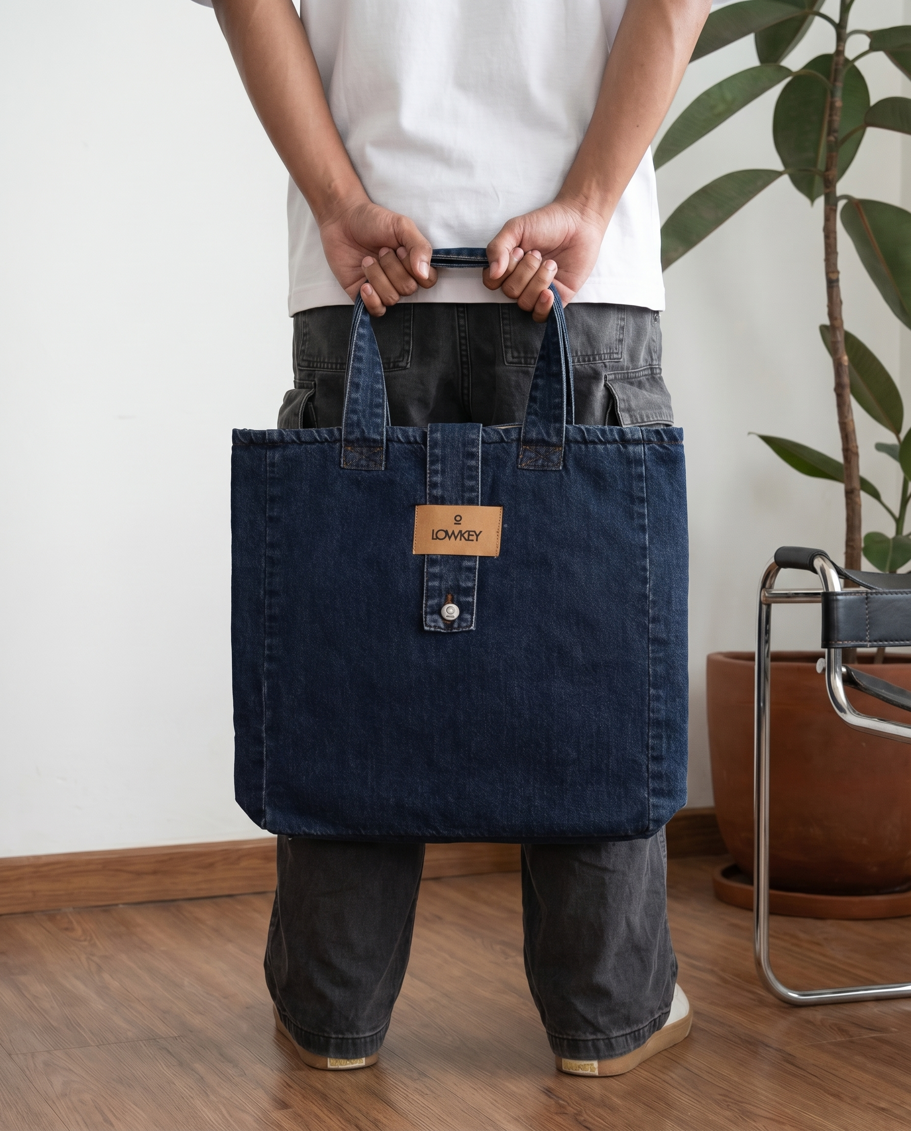 Liberty Tote Bag-Dark Wash