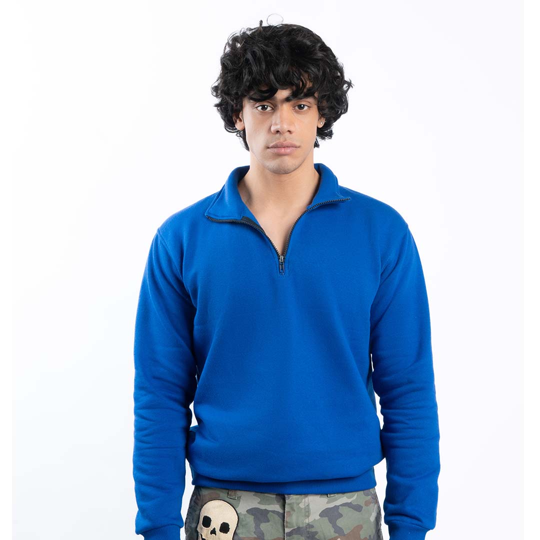 Electric Blue Quarter Zipper