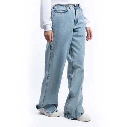 Y2K Statement Baggy Jeans (Light Wash)