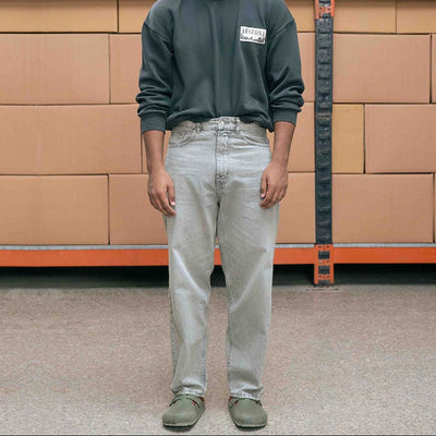 Tinted Grey Baggy Jeans