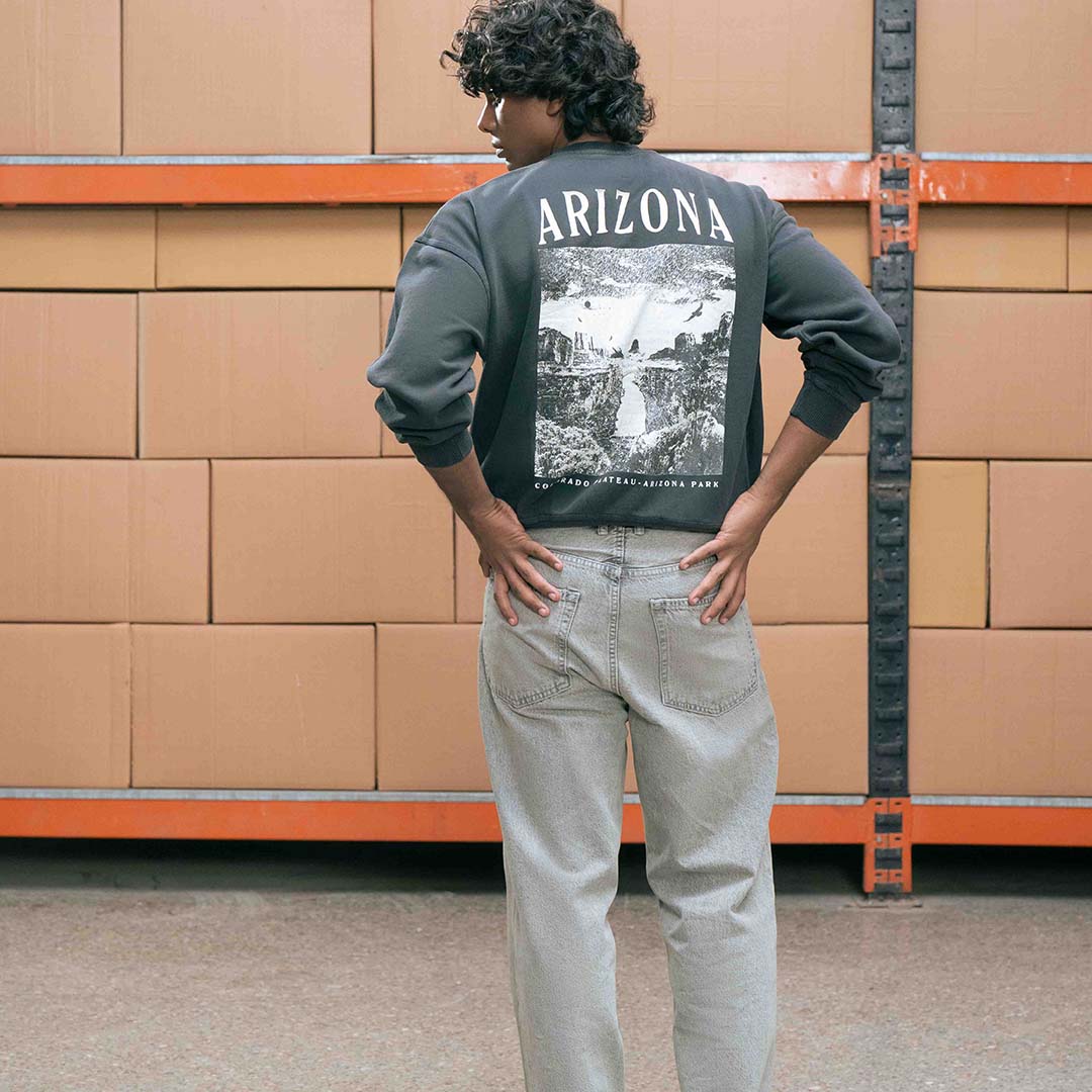 Concrete Arizona Crop Sweatshirt