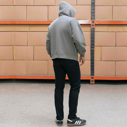 Vintage Grey Zipper Hoodie