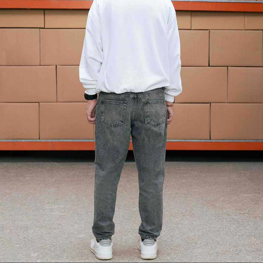 Grey Relax Carrot Jeans