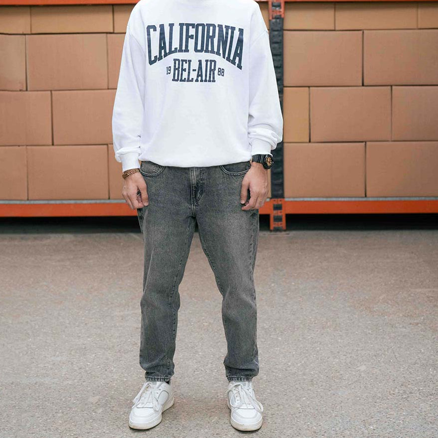 Grey Relax Carrot Jeans