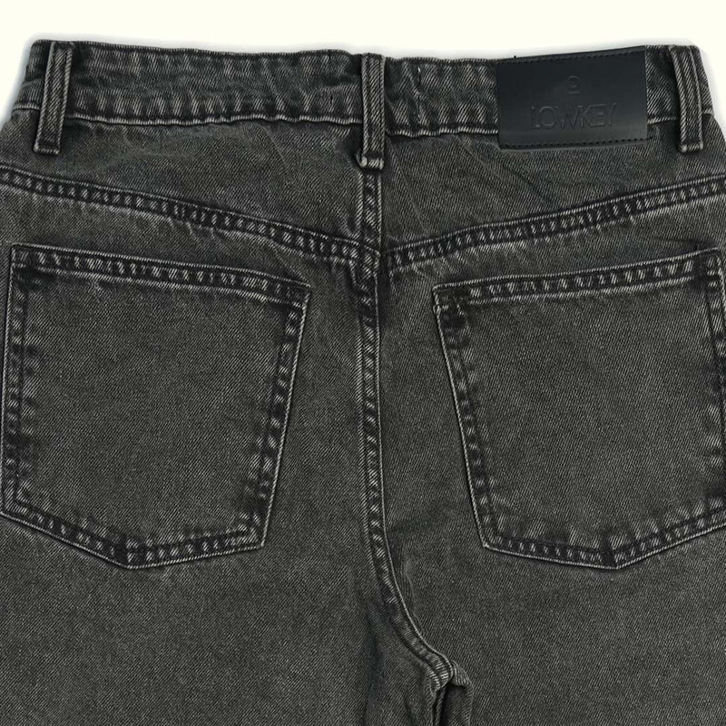 Grey Wide-Leg Essential Jeans