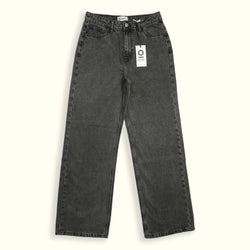 Grey Wide-Leg Essential Jeans