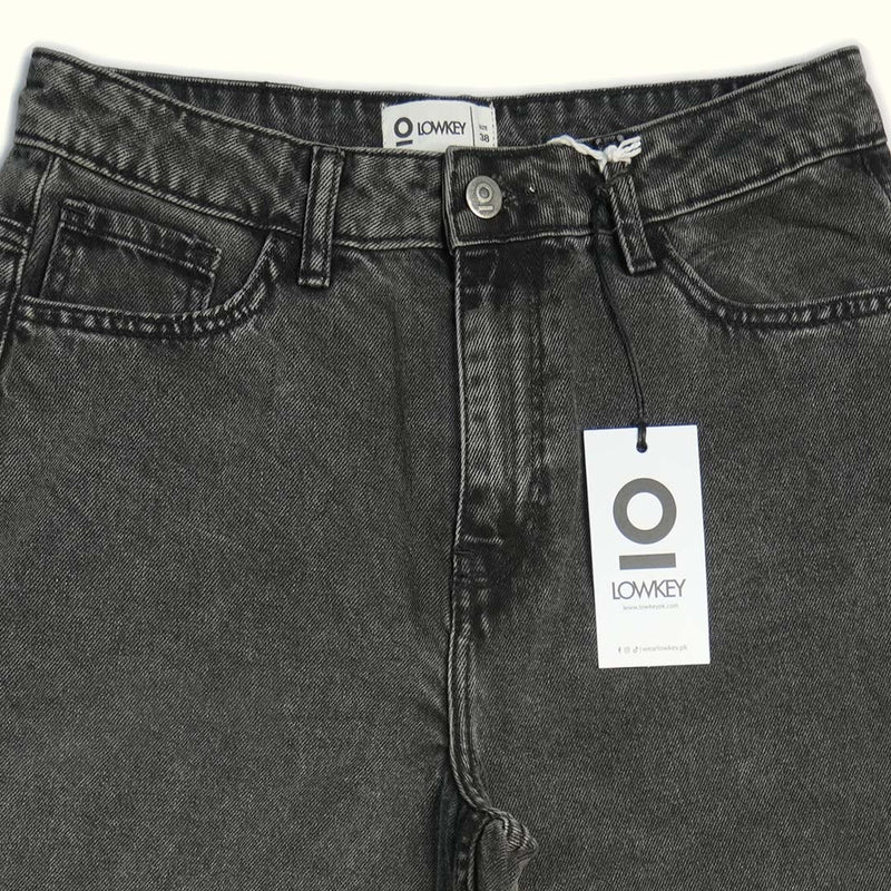 Grey Wide-Leg Essential Jeans