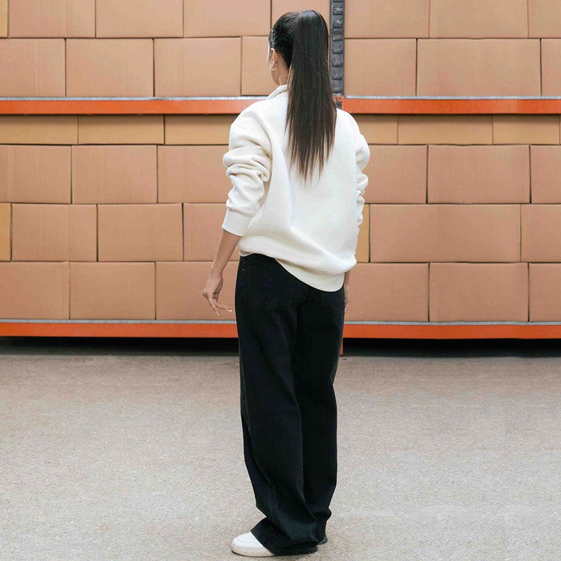 Women's Cream Quarter Zipper