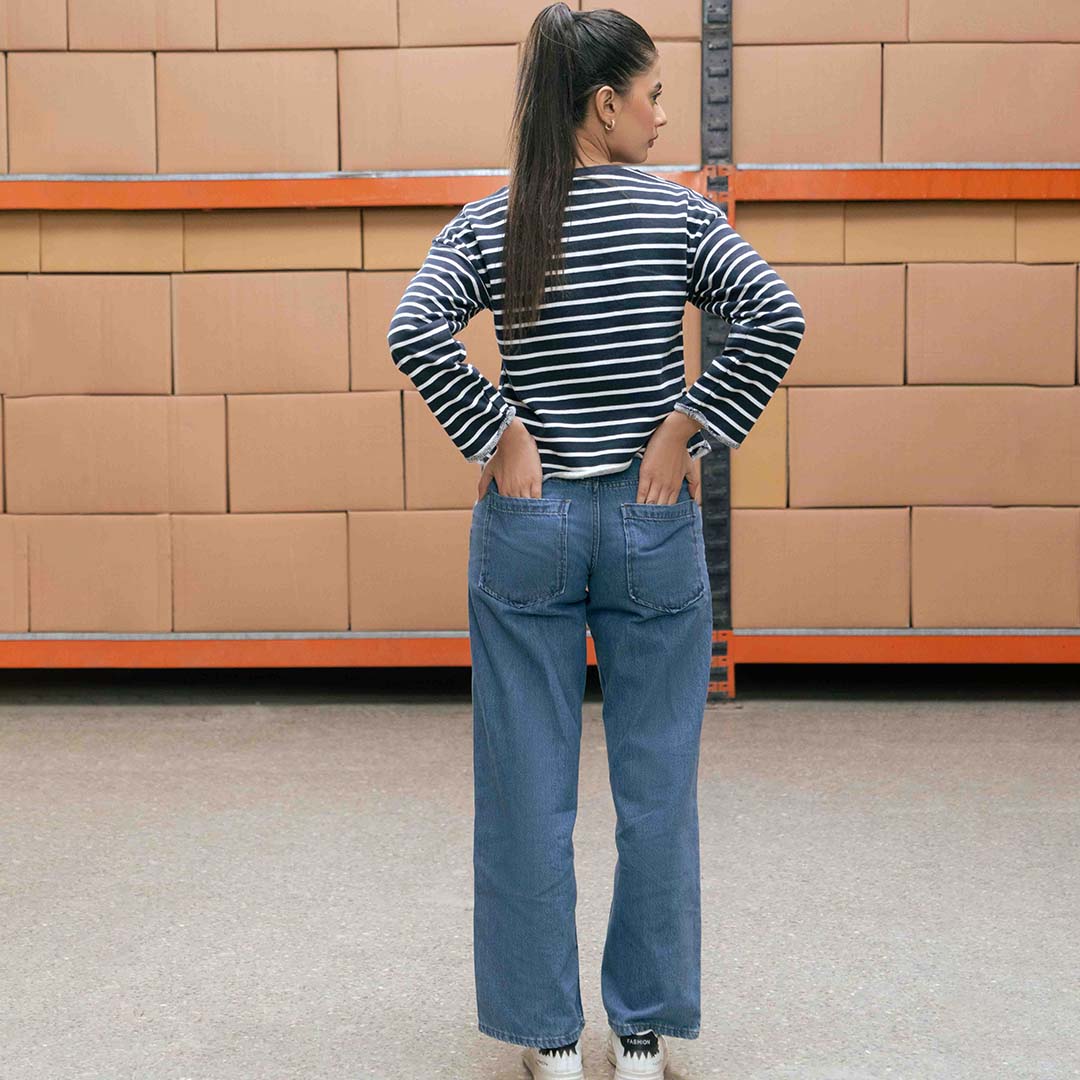 Striped Crewneck Top