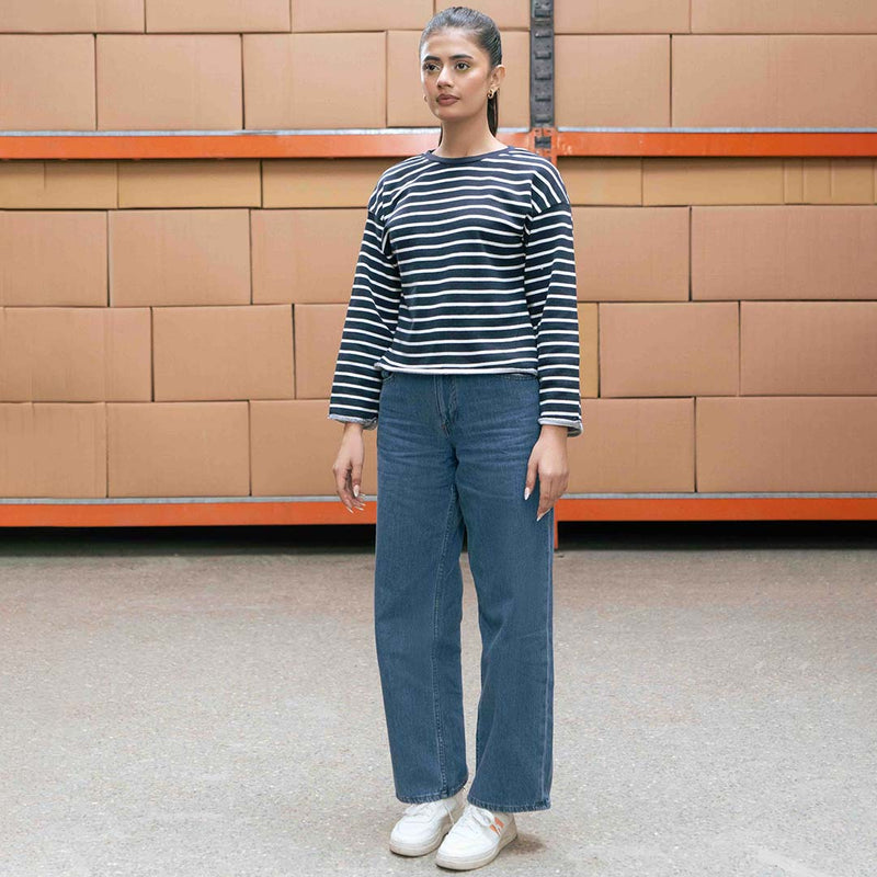 Striped Crewneck Top
