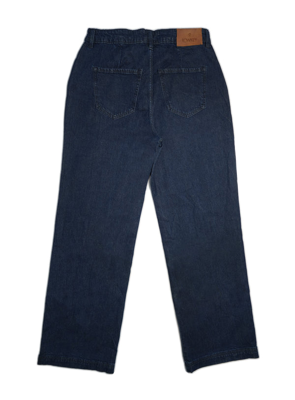 Blue Tencel Blend Formal Pants