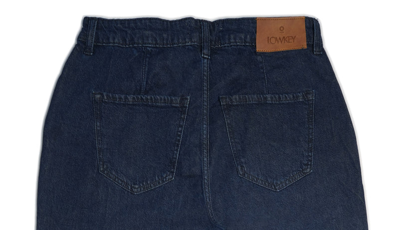 Blue Tencel Blend Formal Pants