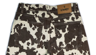 Cow Print Baggy Jeans