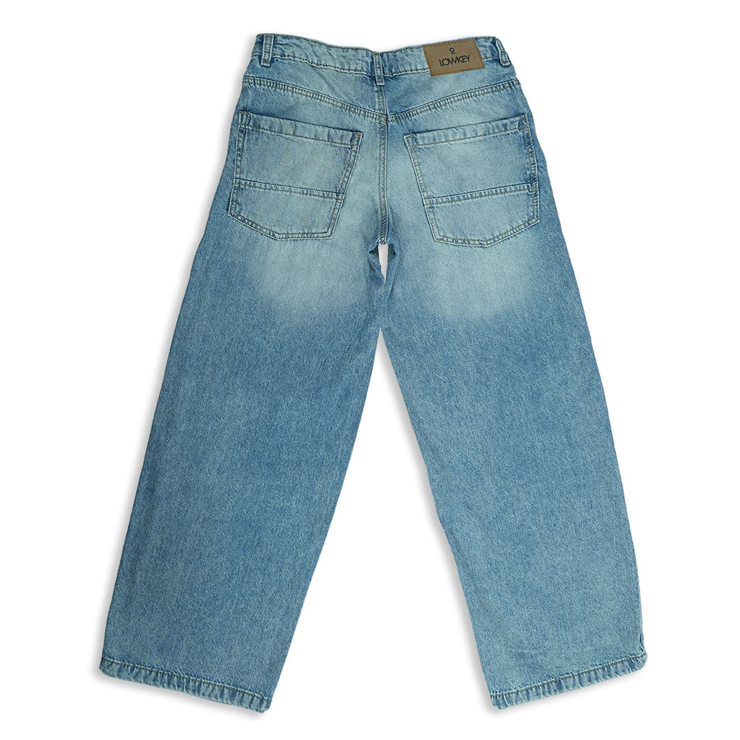 Soft Fade Distressed Baggy Jeans