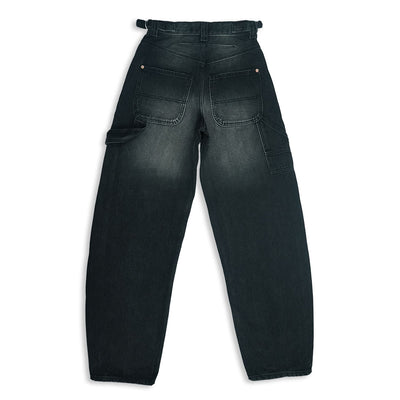 Carpenter Balloon Black Baggy Jeans
