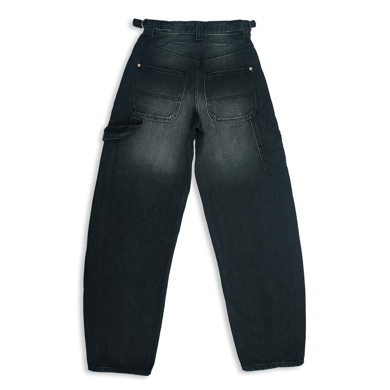 Carpenter Balloon Black Baggy Jeans