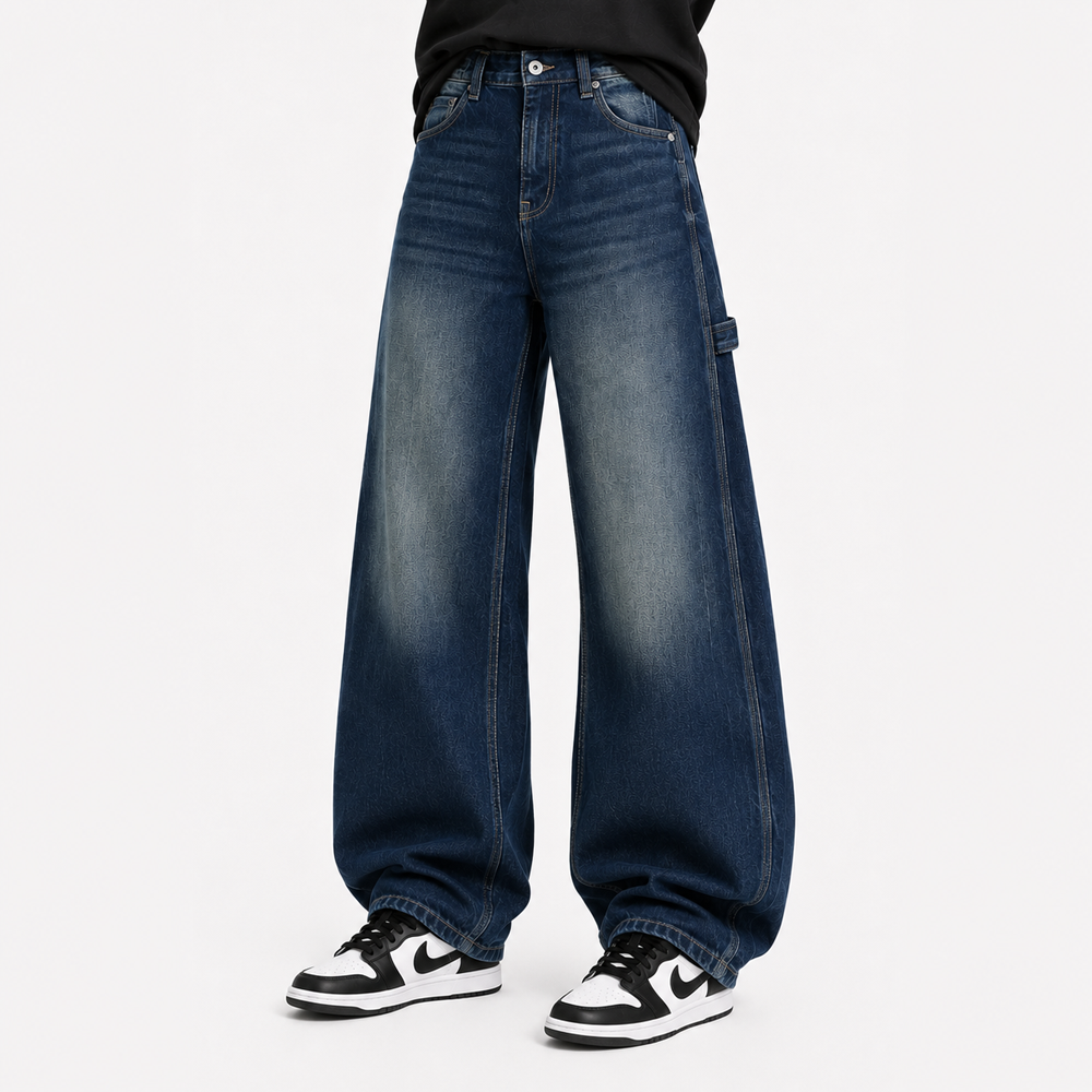 Carpenter Balloon Blue Baggy Jeans