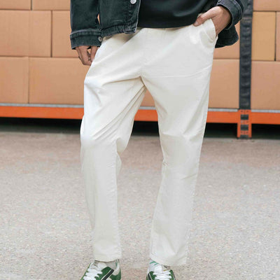 Cream Matte Relax Pants