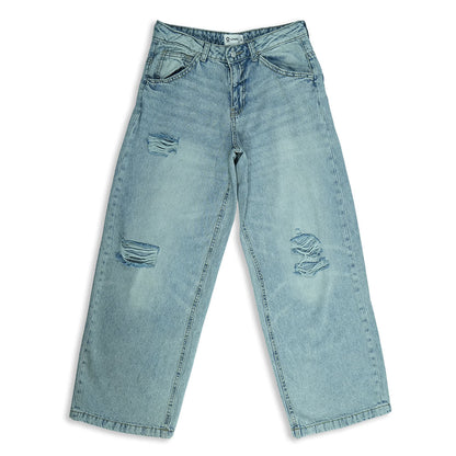 Light Wash Distressed Baggy Jeans